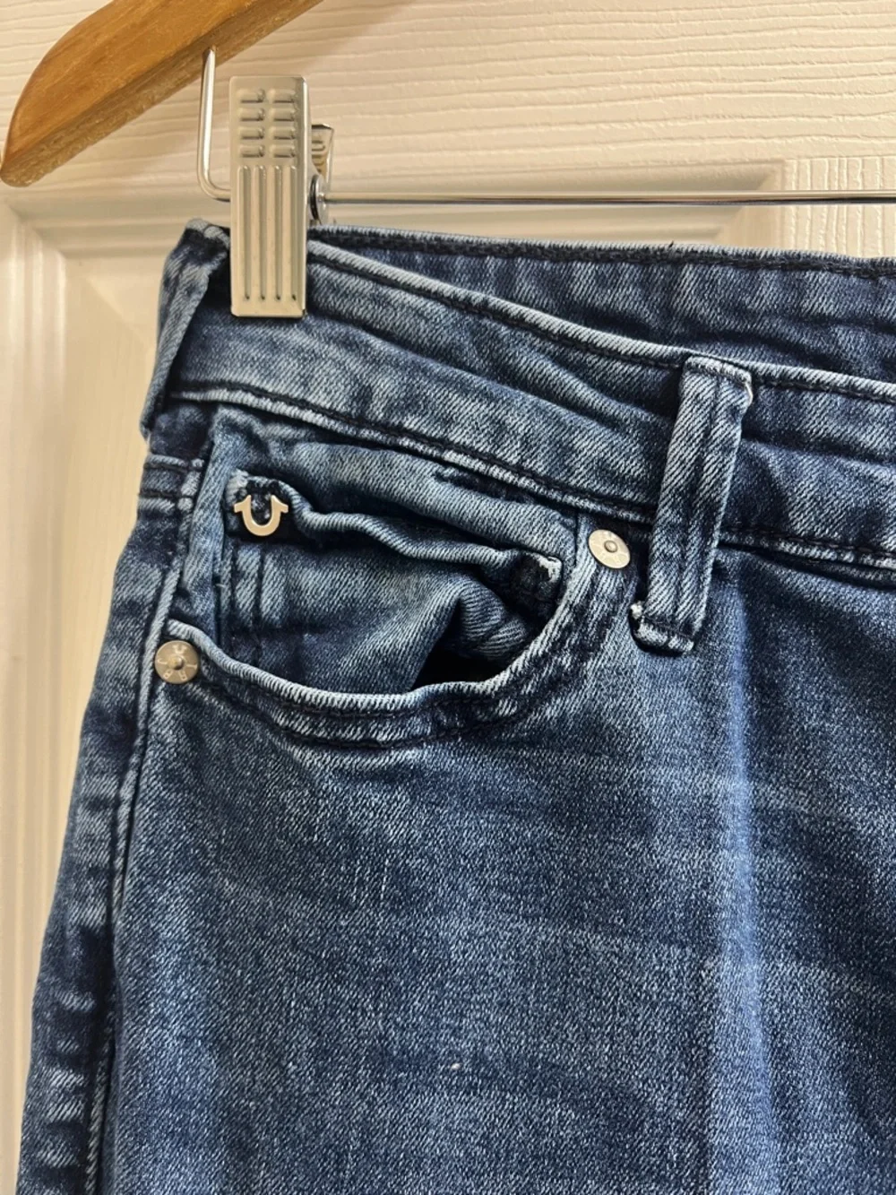 True Religion Skinny Jeans Dark Wash Stretch Denim High Rise - Picture 2 of 5